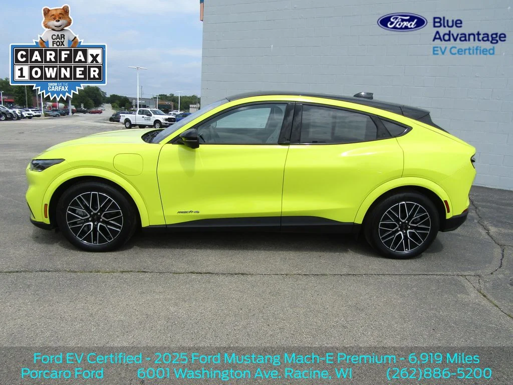 Certified 2025 Ford Mustang Mach-E Premium AWD with VIN 3FMTK3SU4SMA11670 for sale in Racine, WI