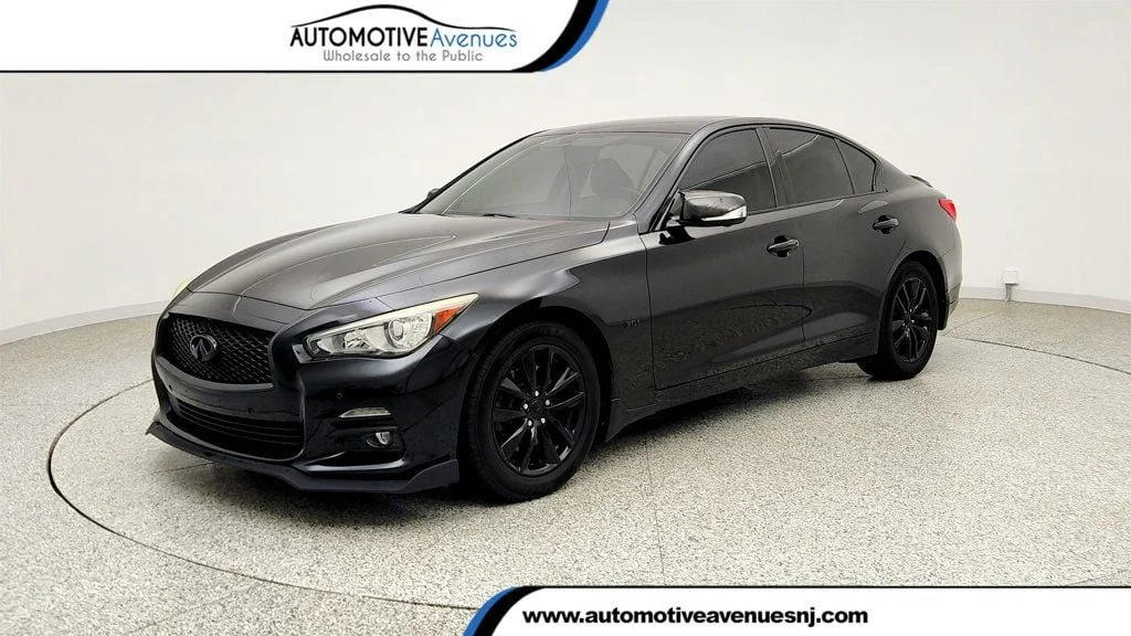 Used 2017 Black Obsidian INFINITI 3.0t Signature Edition AWD w/ Driver Assist & Premium Plus Pkg image 1