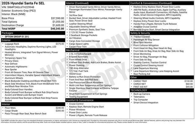 New 2026 Gray Hyundai SEL FWD image 37