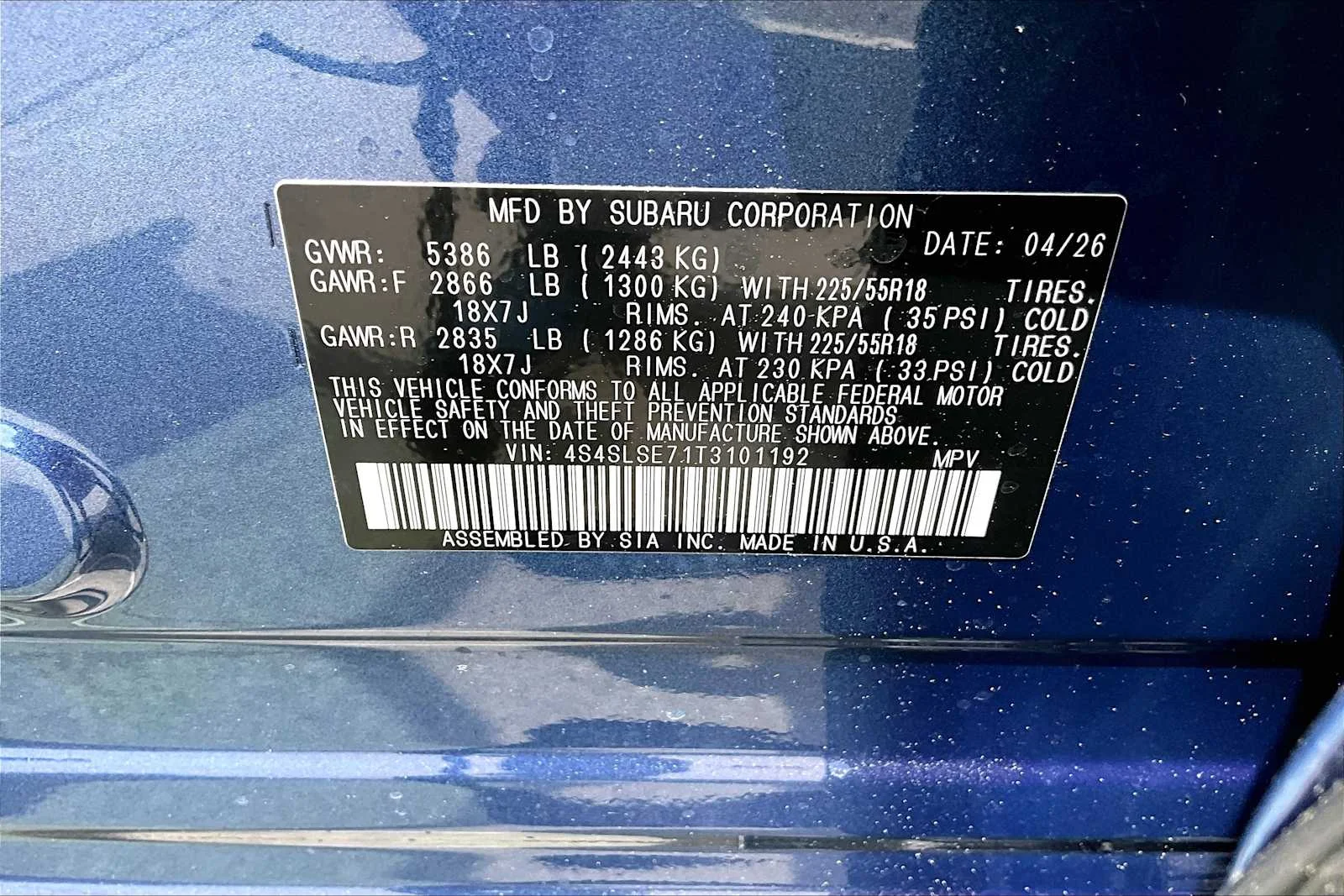 New 2026 Daybreak Blue Pearl Subaru Premium Hybrid image 19