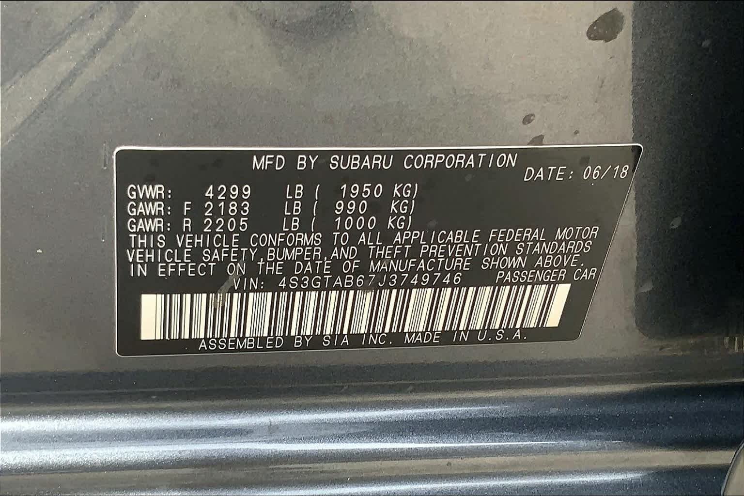 Used 2018 Magnetite Gray Metallic Subaru Premium image 34