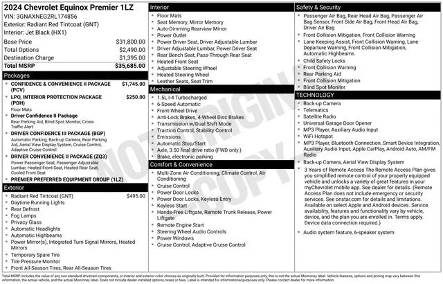 Used 2024 Radiant Red Tintcoat Chevrolet Premier image 31