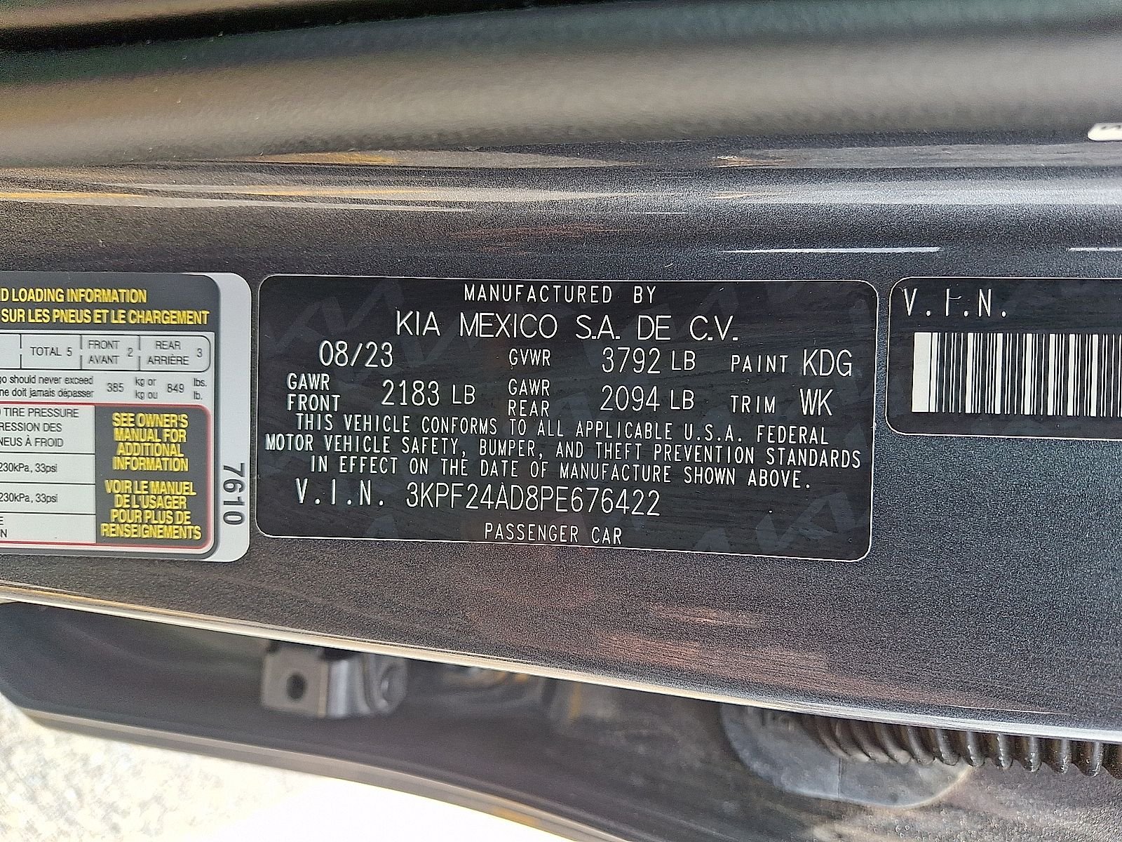 Used 2023 Gray Kia LXS image 24