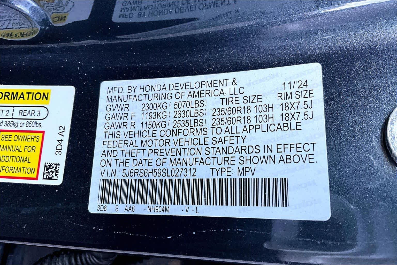 Used 2025 Meteorite Gray Metallic Honda Sport image 34