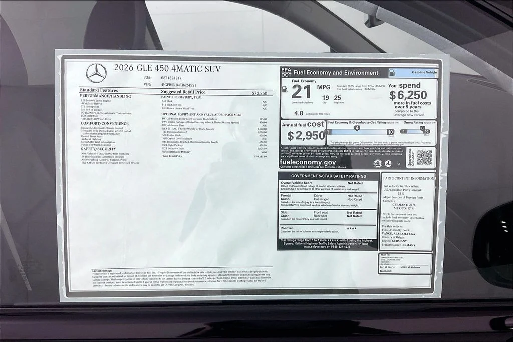 New 2026 Black Mercedes-Benz GLE 450 image 13