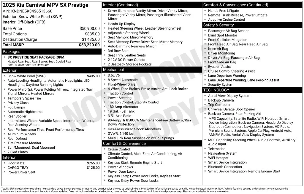 Used 2025 White Kia SX Prestige image 11