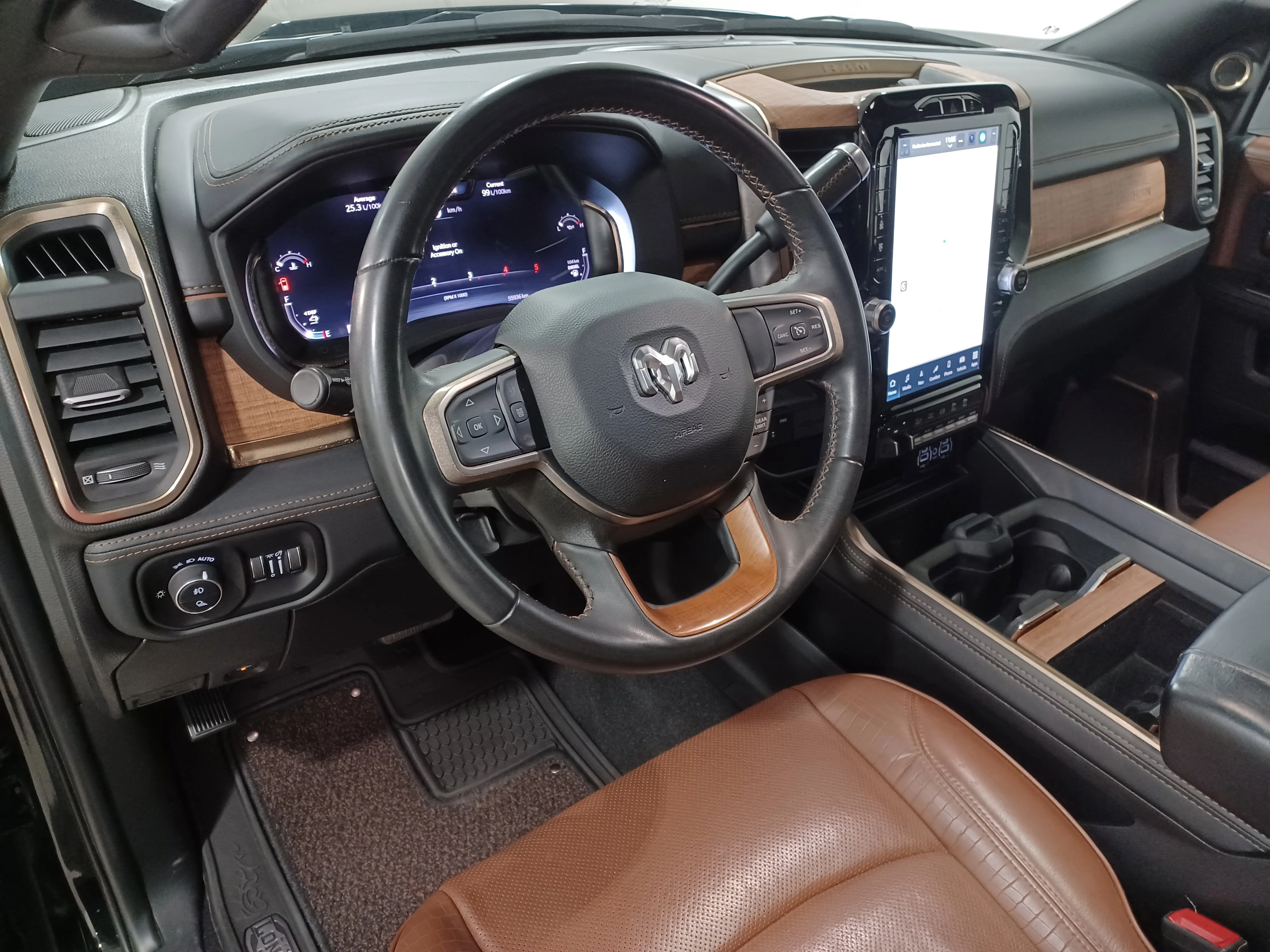 Certified Used 2024 Black Ram Limited Longhorn*6.7L Cummins | 35in Tires | Level | Nav | 360 Cam | Sunroof | Htd Whl | Pwr Boards image 14