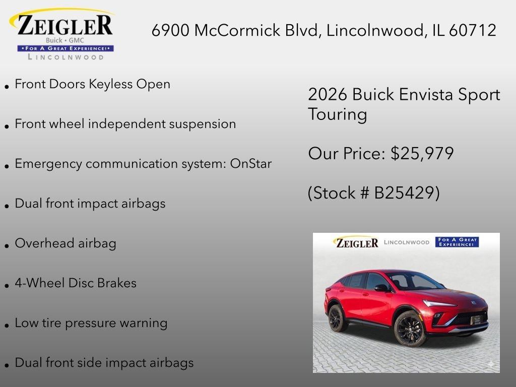 New 2026 Brilliant Red Buick Sport Touring image 18