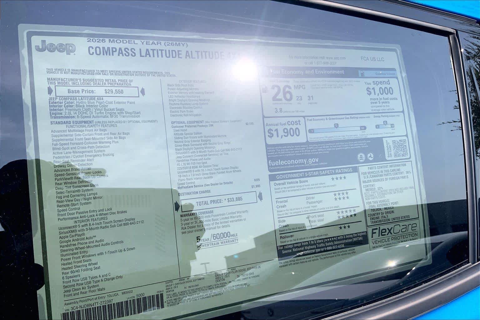 New 2026 Hydro Blue Pearlcoat Jeep Latitude Altitude image 18