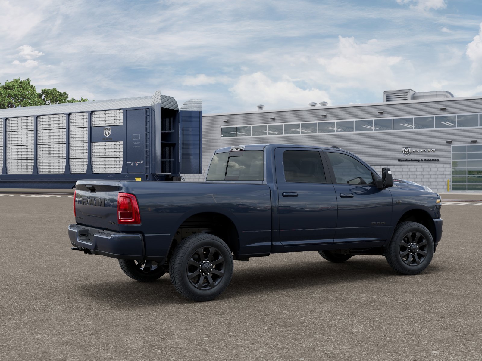 New 2027 Forged Blue Metallic Exterior Paint RAM Laramie image 2