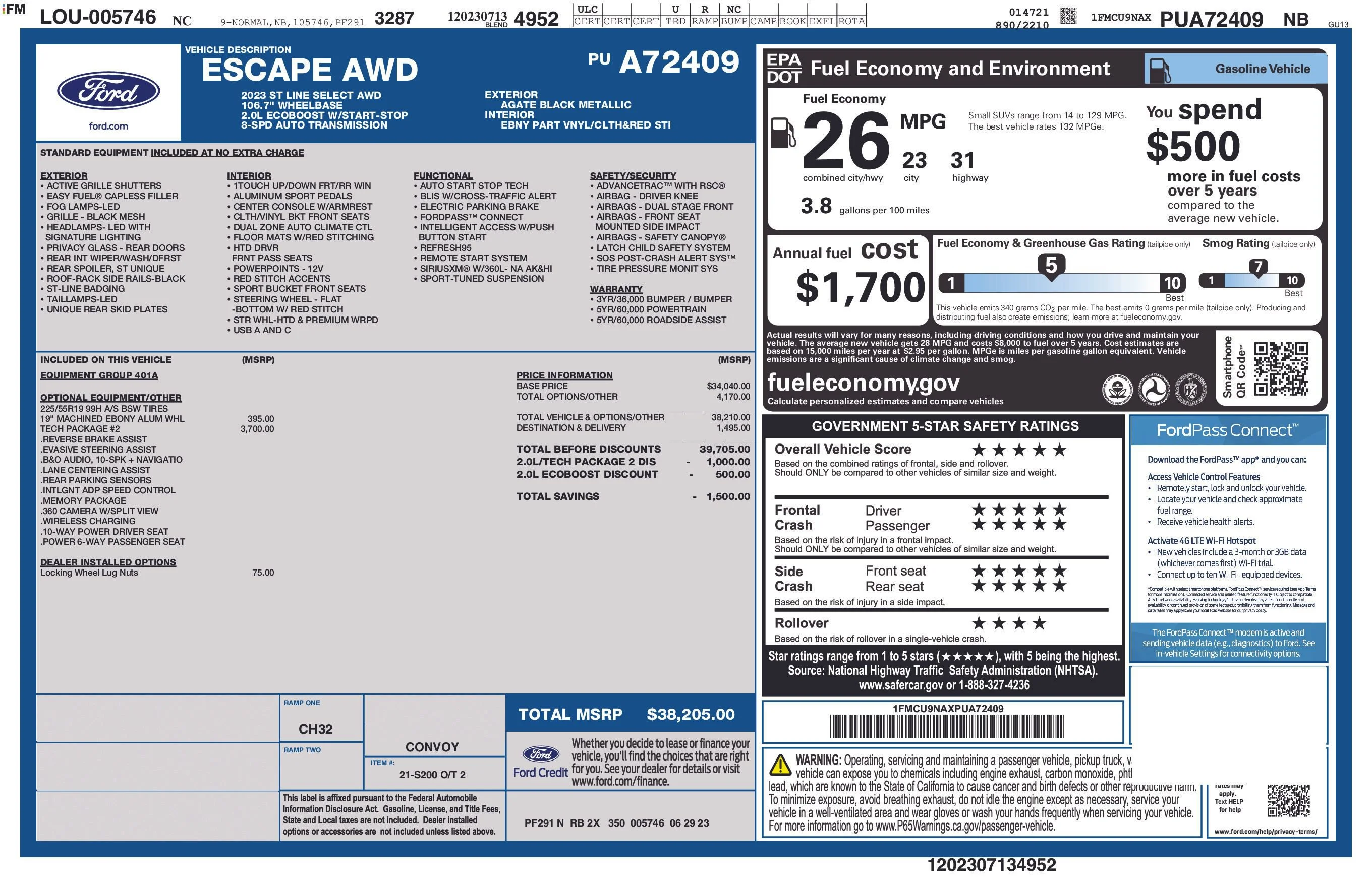 Used 2023 Black Ford ST-Line Select image 44