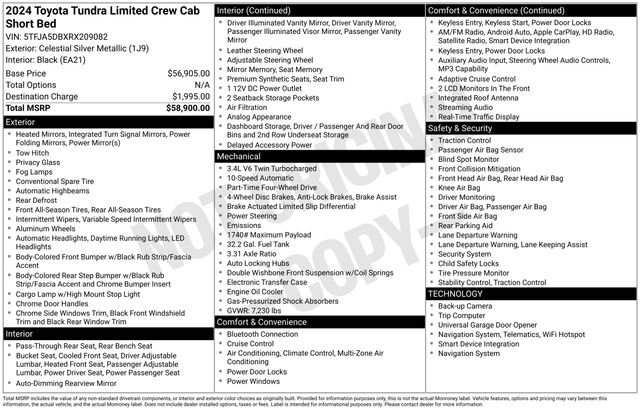 Used 2024 Silver Toyota Limited image 34