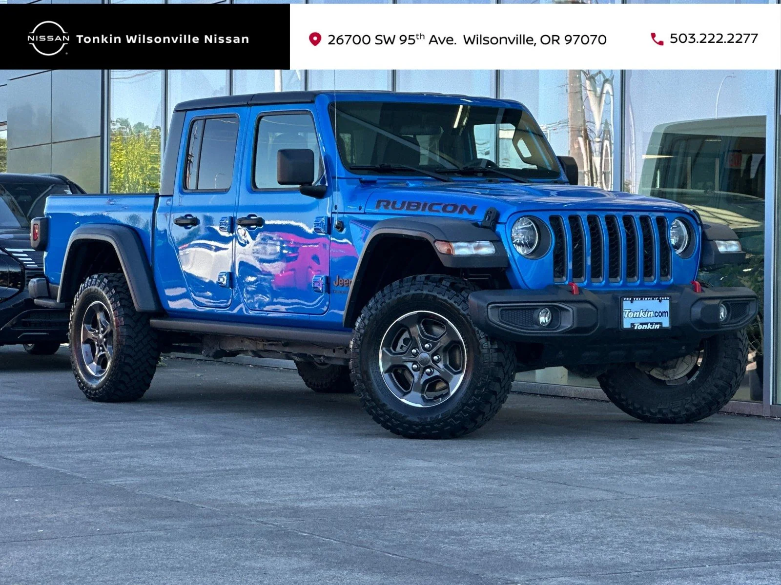 Used 2020 Hydro Blue Pearlcoat Jeep Rubicon image 1
