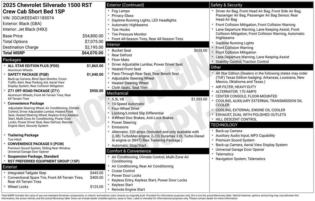 Used 2025 Black Chevrolet RST image 6