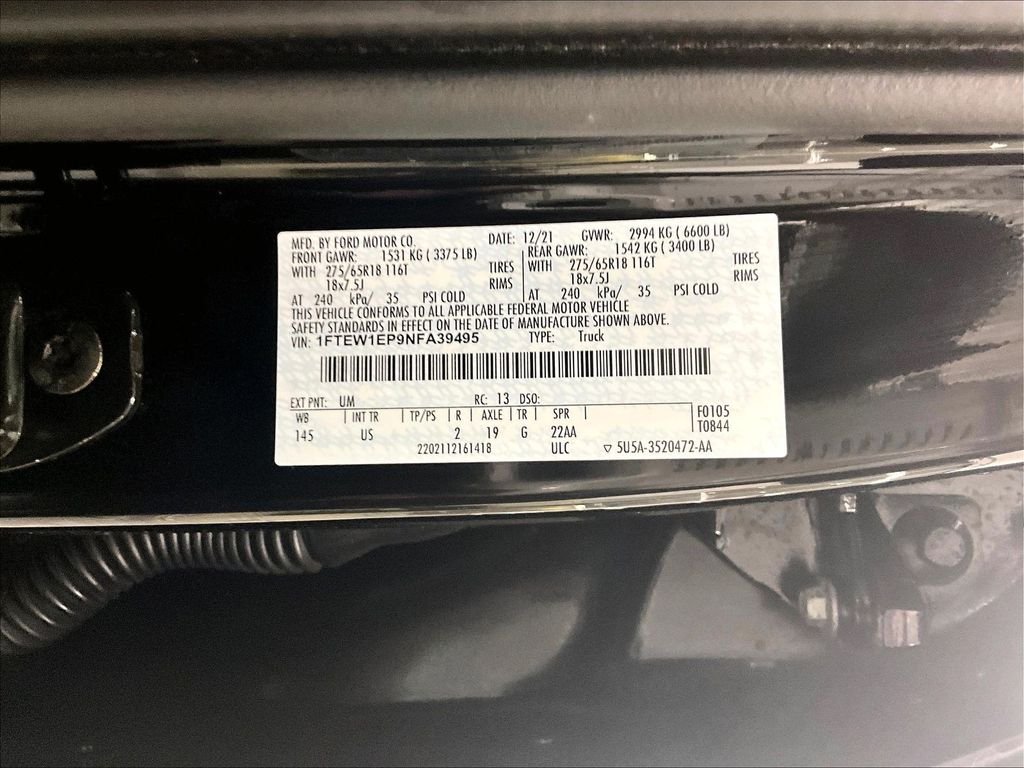 Used 2022 Black Metallic Ford XLT image 35
