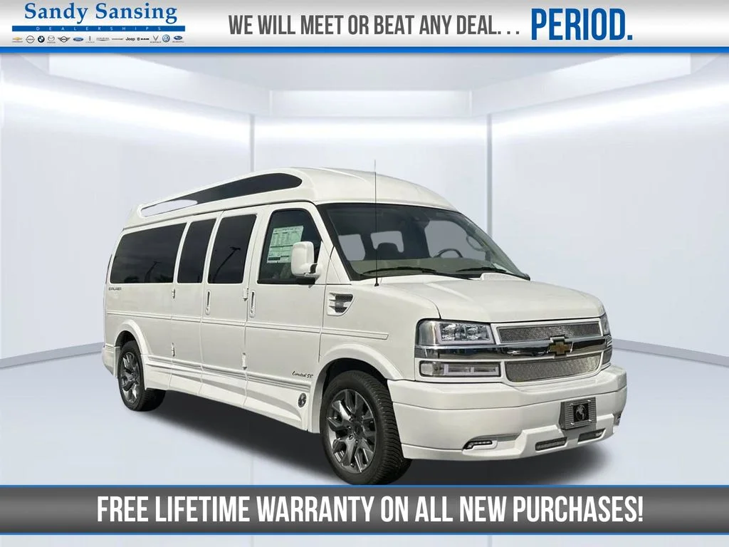 New 2024 White Chevrolet Work Van image 1