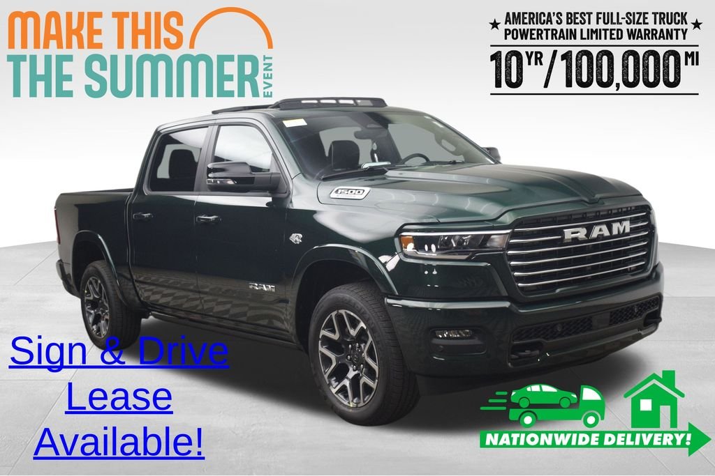 New 2026 Serrano-Green Metallic Exterior Paint RAM Laramie image 1