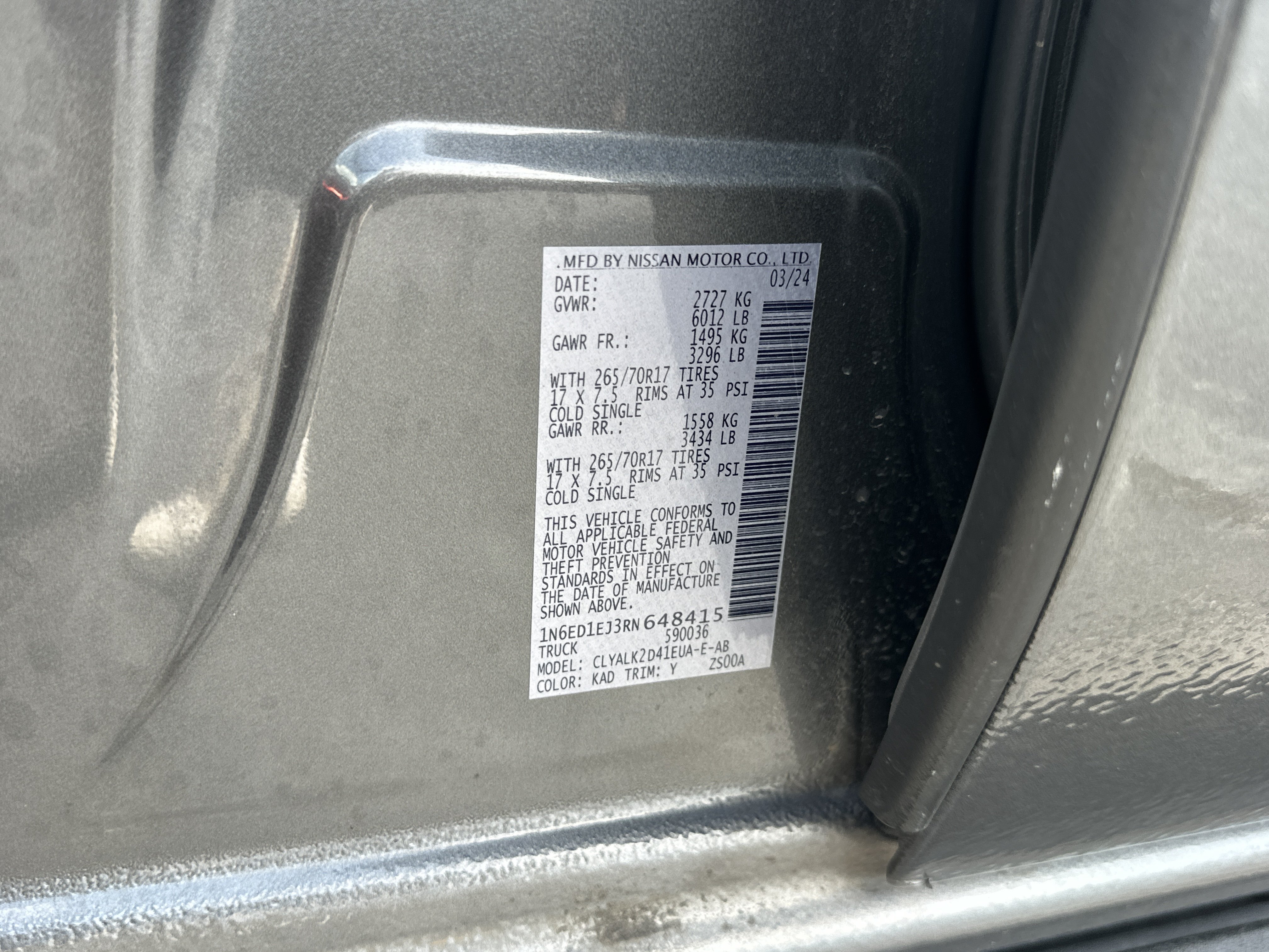 Used 2024 Gun Metallic Nissan PRO-X image 30