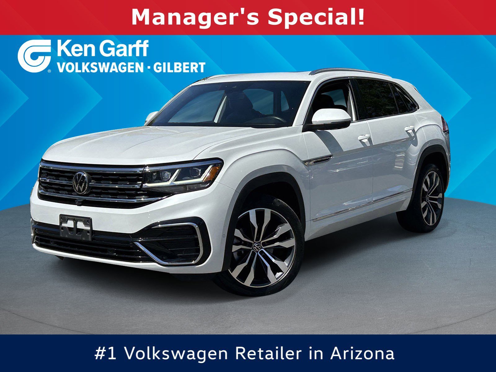 Used 2023 Opal White Volkswagen 3.6L V6 SEL Premium R-Line image 1