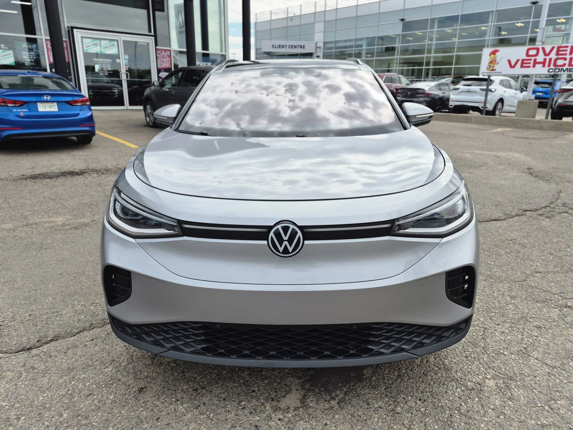 Certified Used 2023 Silverbird Metallic Volkswagen Pro AWD*Full EV | Htd Massage Seats | Glass Roof | Htd Wheel | Nav | Adaptive Cruise | SK On Battery image 4
