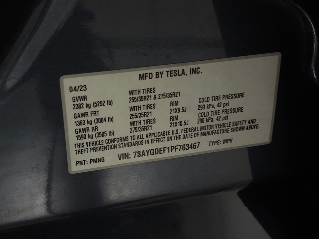 Used 2023 Midnight Silver Metallic Tesla Performance image 35