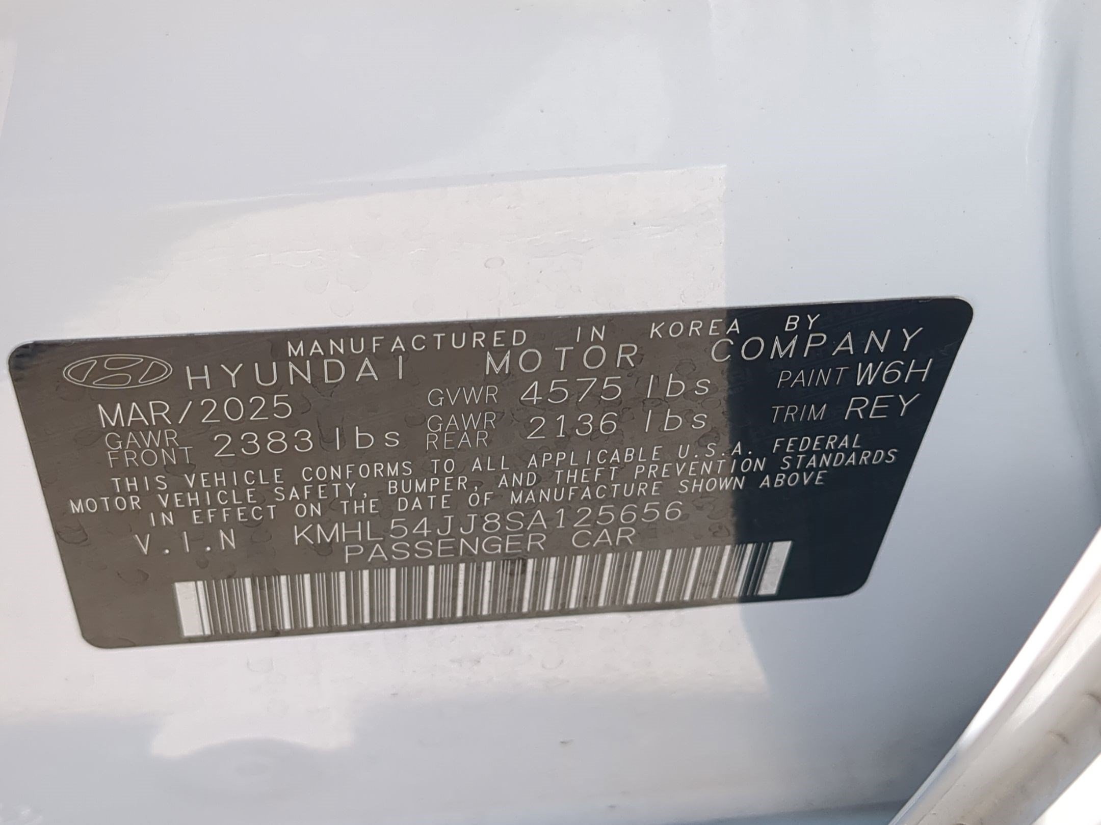 Certified Used 2025 Serenity White Hyundai Limited image 34