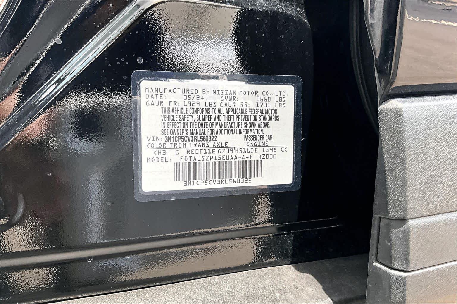 Certified Used 2024 Super Black Nissan SV image 33