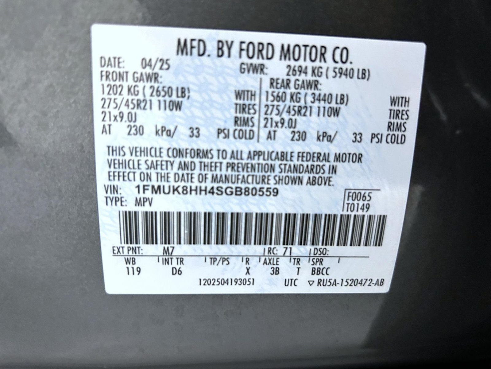 Used 2025 Gray Ford Platinum image 26