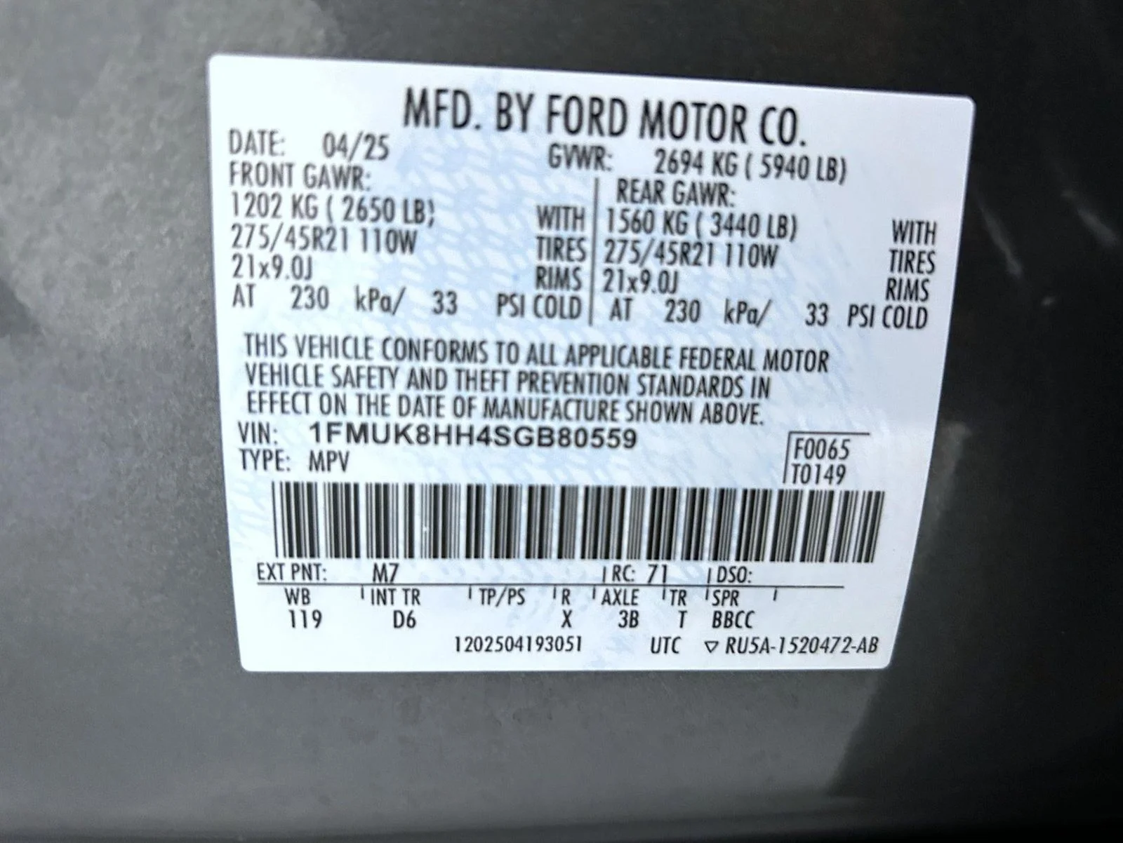 Used 2025 Gray Ford Platinum image 26