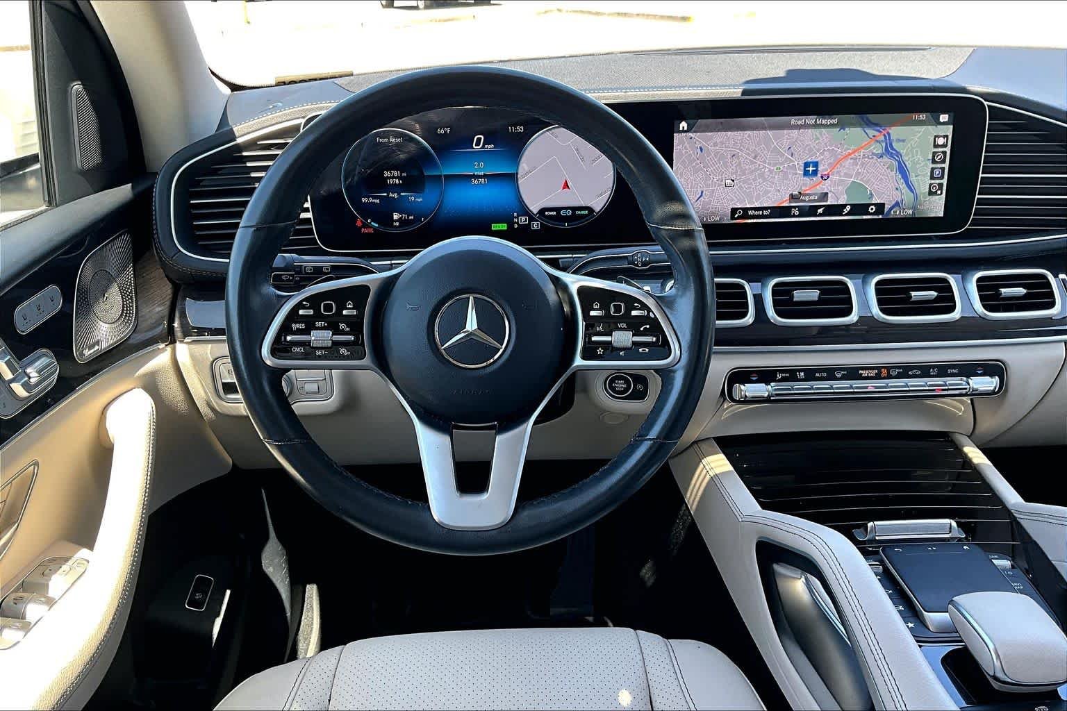 Used 2021 designo Diamond White Bright Mercedes-Benz GLS 450 image 2