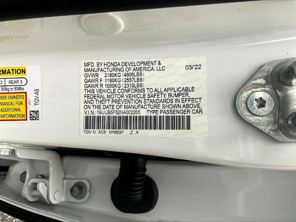Used 2022 White Acura A-Spec Package image 19