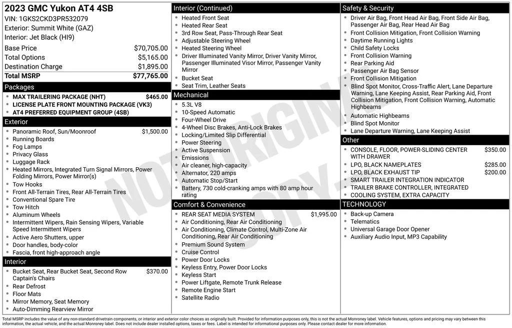 Used 2023 Summit White GMC AT4 image 45