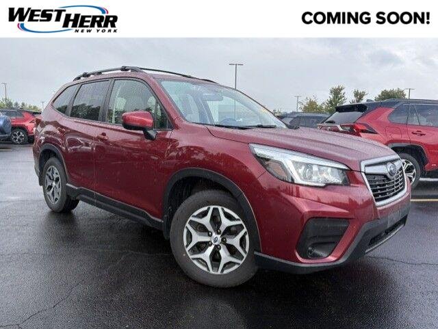 Used 2019 Crimson Red Pearl Subaru Premium image 1