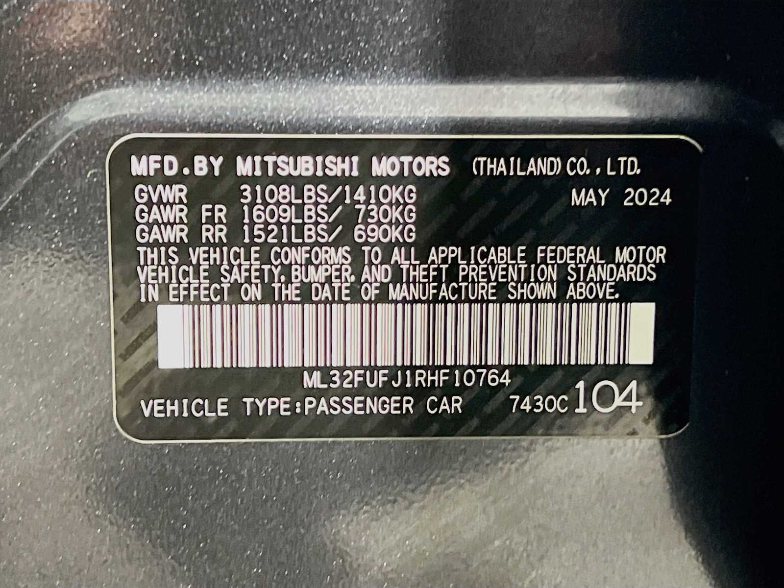 Used 2024 Graphite Gray Metallic w/ Black Roof Mitsubishi Black Edition image 30