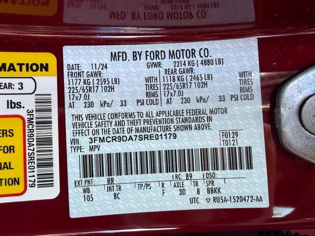 Certified Used 2025 Ruby Red Metallic Tinted Clearcoat Ford Badlands image 50