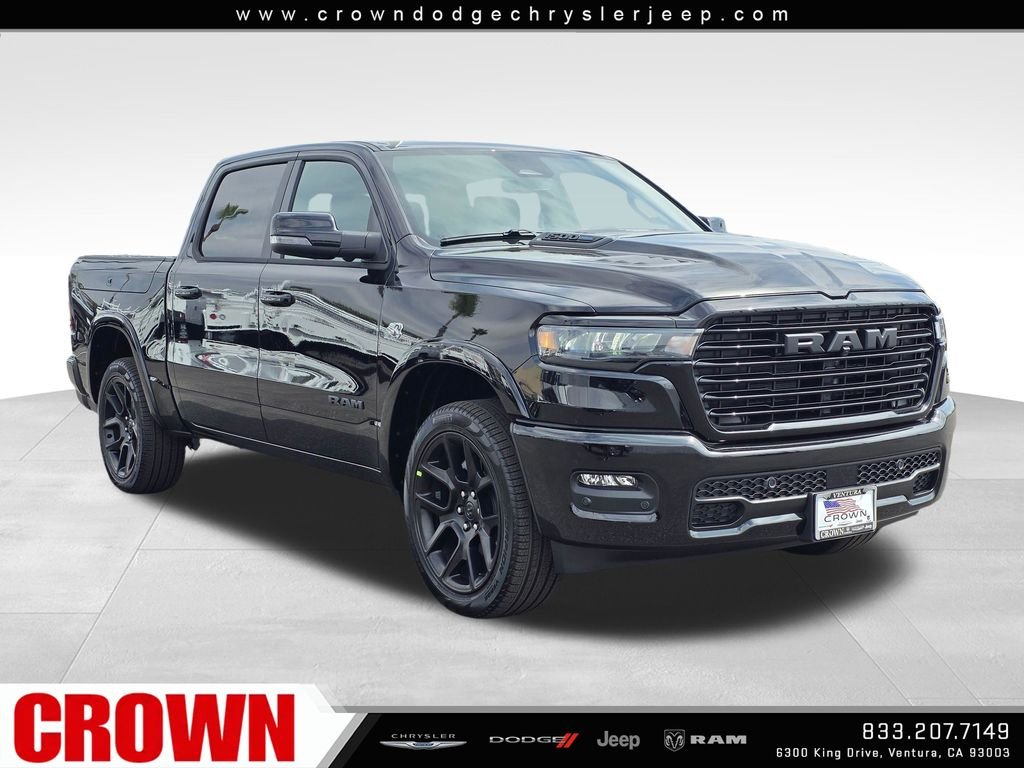 New 2026 Diamond Black Crystal Pearl-Coat Exterior Paint RAM Laramie image 3
