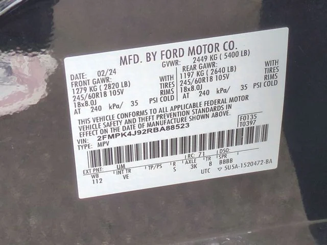 Used 2024 Black Ford SEL image 38