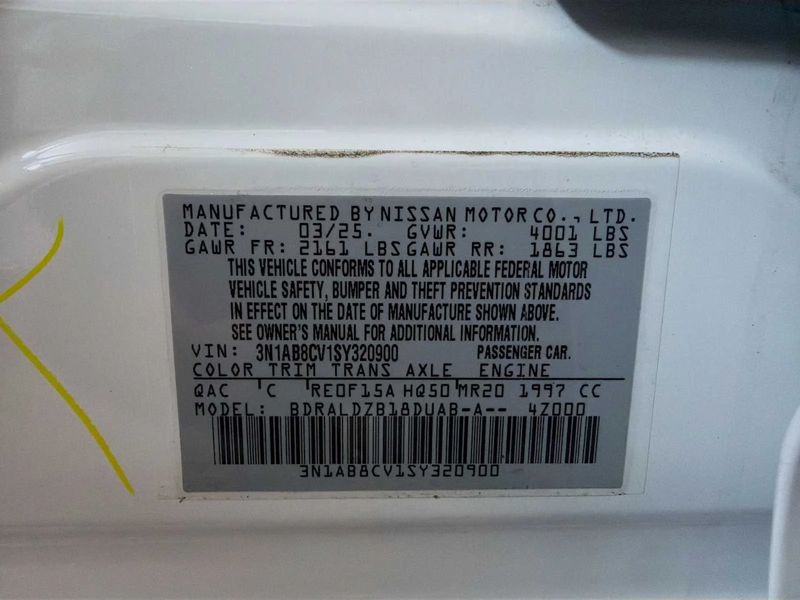 Certified Used 2025 Aspen White Tricoat Nissan SV image 29