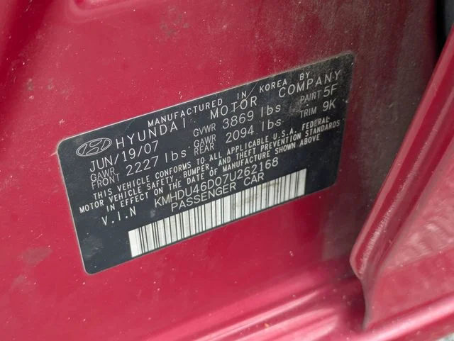 Used 2007 Red Hyundai GLS image 24