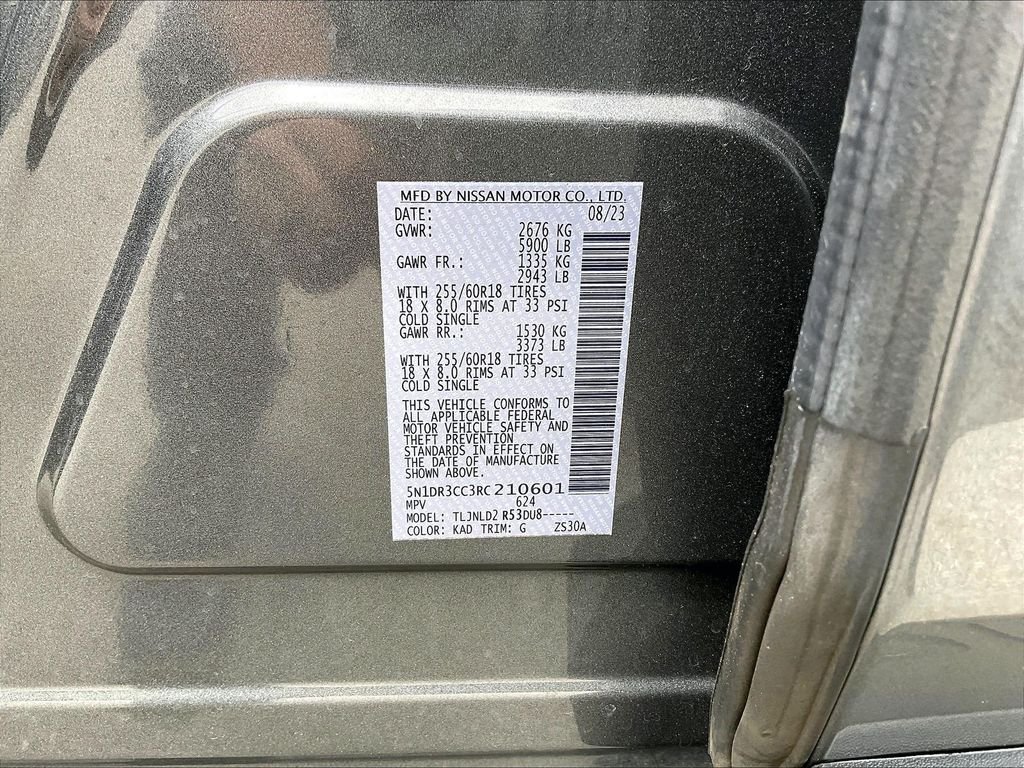Used 2024 Gun Metallic/Super Black Nissan SL image 33