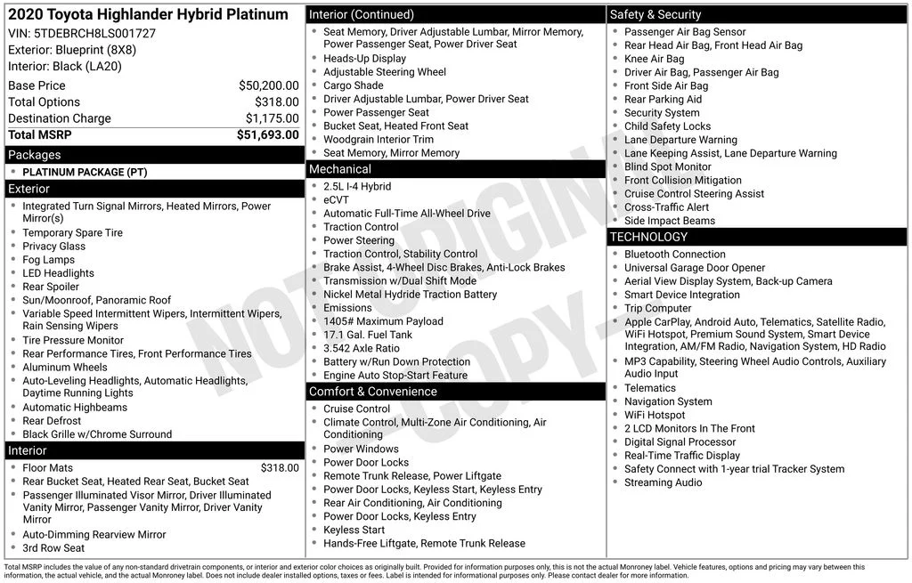 Used 2020 Blueprint Toyota Platinum image 12