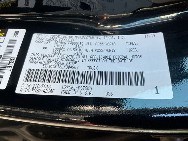 Used 2020 Black Toyota SR5 image 26