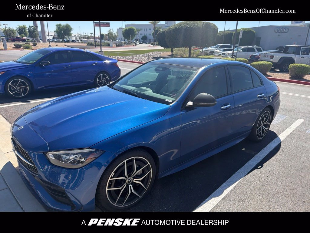 Certified Used 2024 Starling Blue Metallic Mercedes-Benz C 300 image 1
