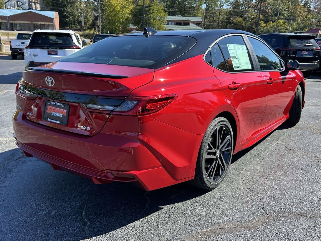 New 2027 Supersonic Red with Midnight Black Metallic roof Toyota XSE image 3