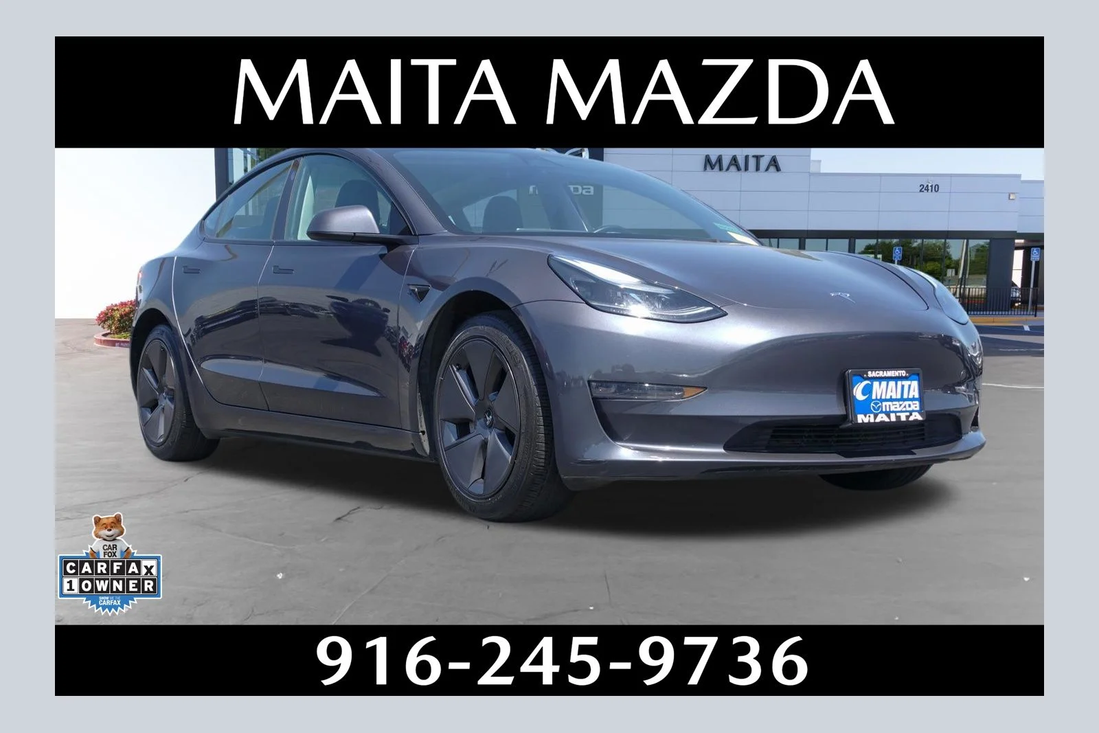 Used 2023 Midnight Silver Metallic Tesla Base image 1