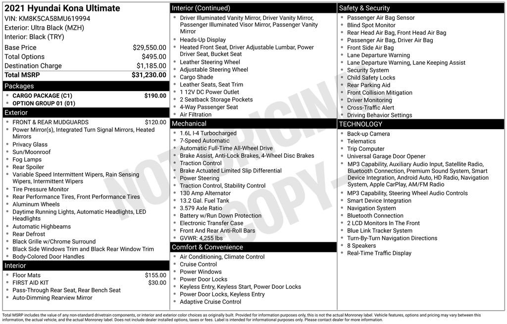 Used 2021 Black Hyundai Ultimate image 15