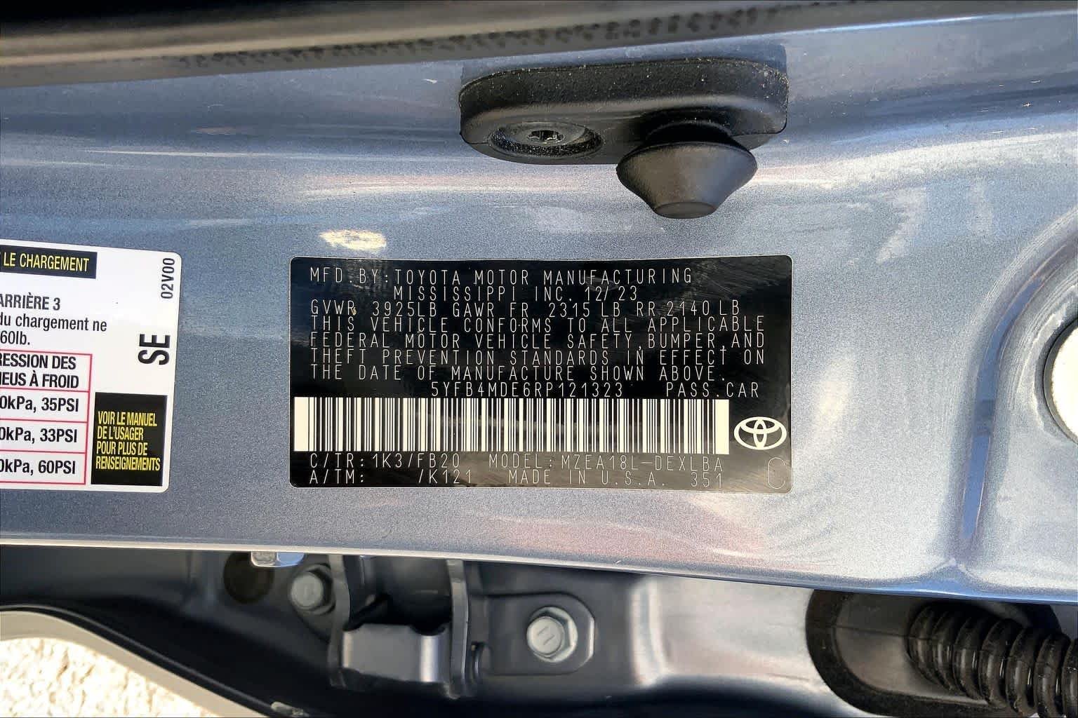 Used 2024 Celestite Toyota LE image 34