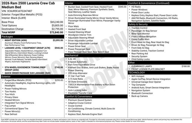 New 2026 Forged Blue Metallic Exterior Paint RAM Laramie image 36