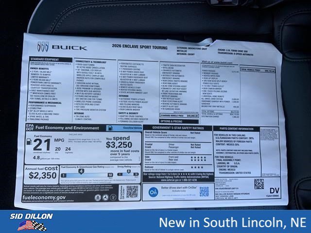 New 2026 Moonstone Gray Metallic Buick Sport Touring image 13