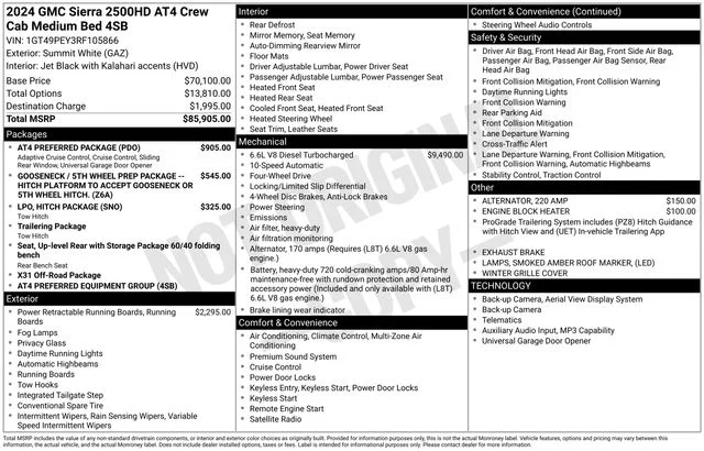 Used 2024 Summit White GMC AT4 image 38